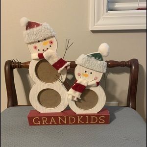 Snowman Grandkids Picture Frame